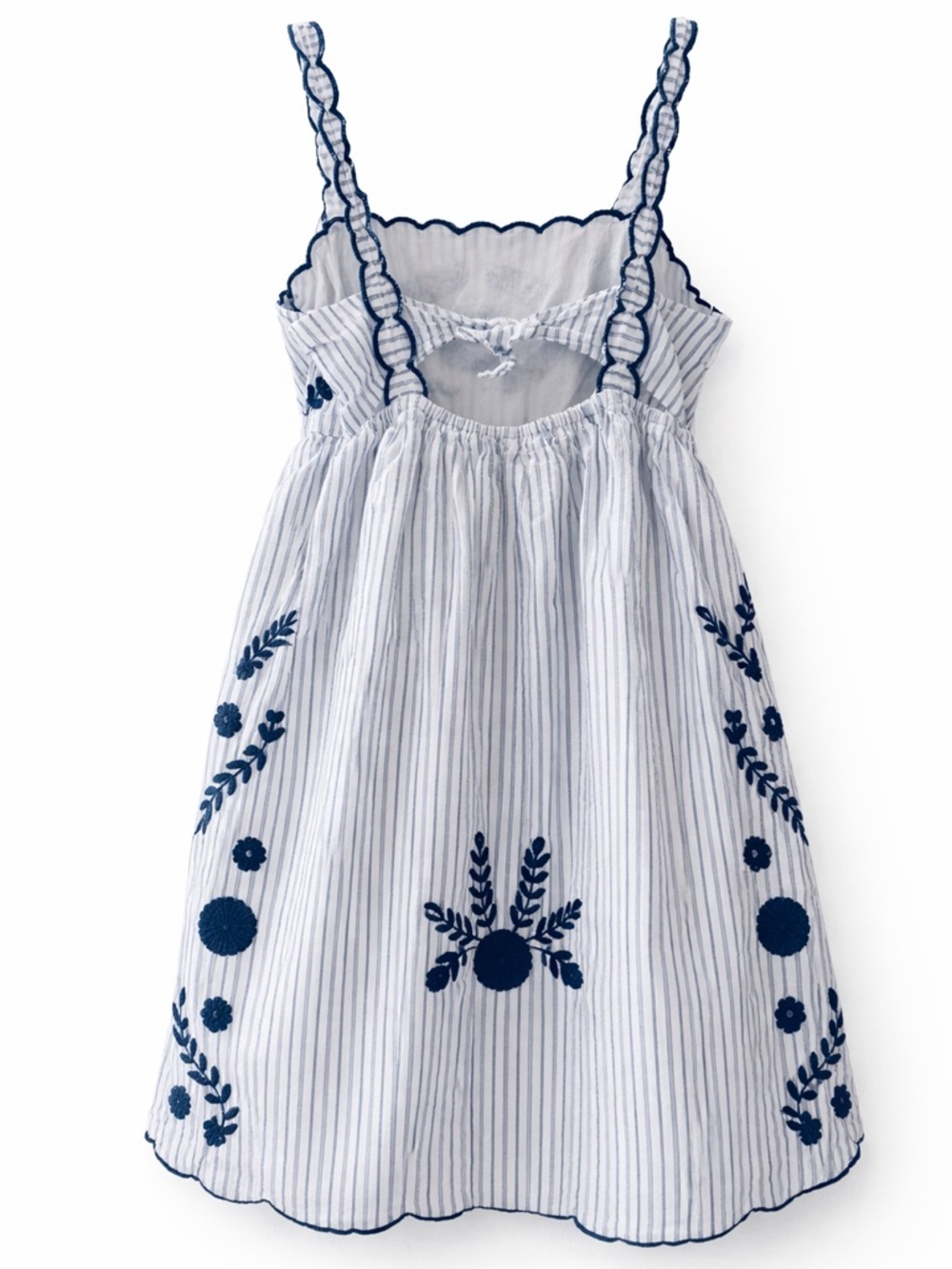 ZARA Girls Blue Embroidered Dress Set w/ Sunglasses Bracelet 8Y - Picture 4 of 8